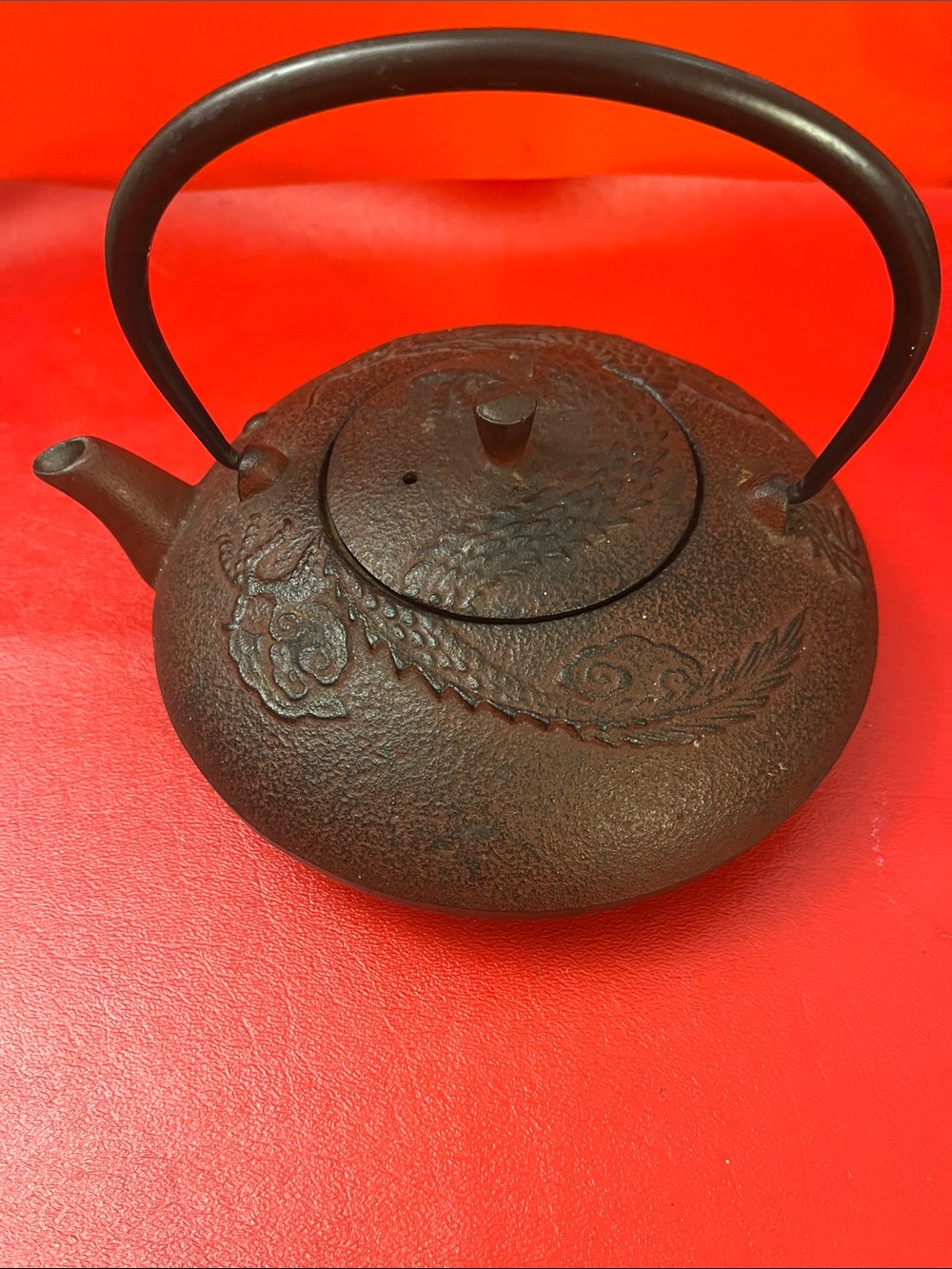 Joyce Chen Asian Collection Year of The Dragon Cast Iron Tetsubin Kettle Teapot